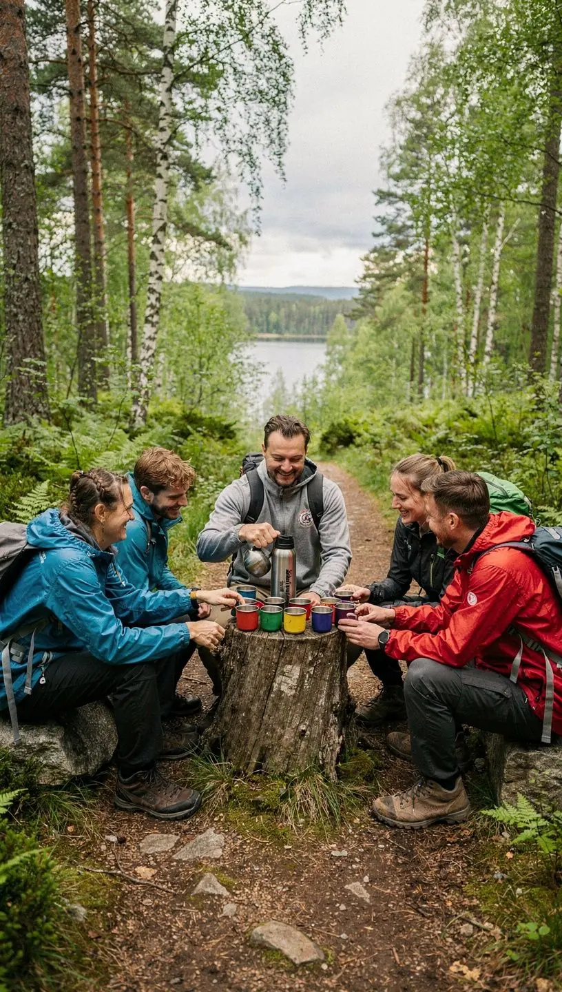 Ramios gamtos peizažas su Rhodiola augalu saulėlydžio šviesoje.