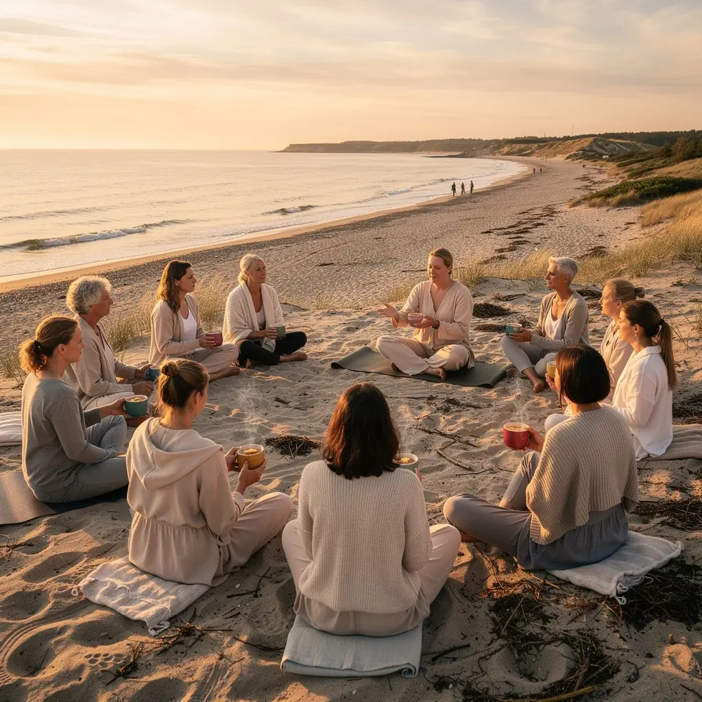 Arbatos ceremonija su Rhodiola ingredientais ir sveikais užkandžiais.